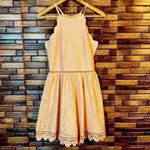 Nordstrom Rack Small Just Me Juniors Peach Floral Dress